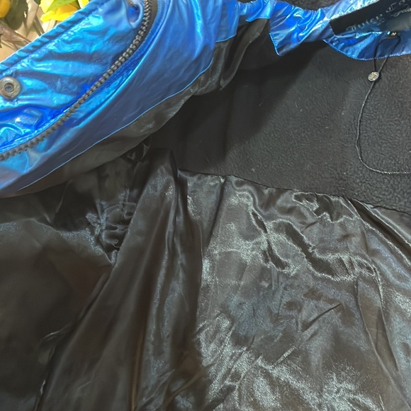 Juicy Couture (black label)metallic blue women’s puffer jacket size M - Picture 6 of 7